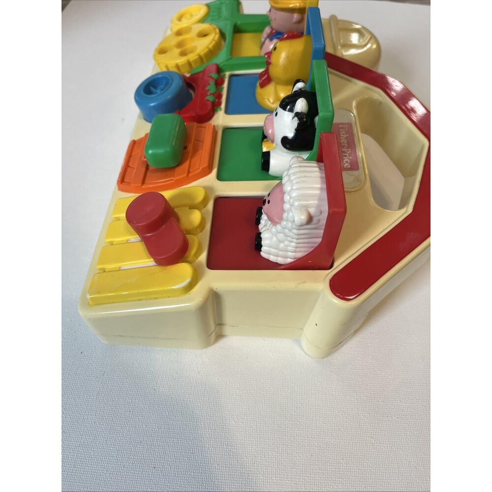 Fisher-Price 1993 Vintage Pop-Up Barn Farm Animals Tractor Baby Activity Toy - Picture 4 of 9